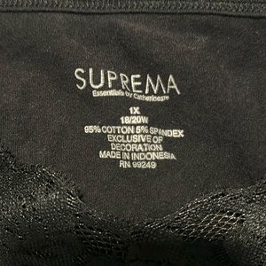 Suprema, 1X black cotton/spandex camisole